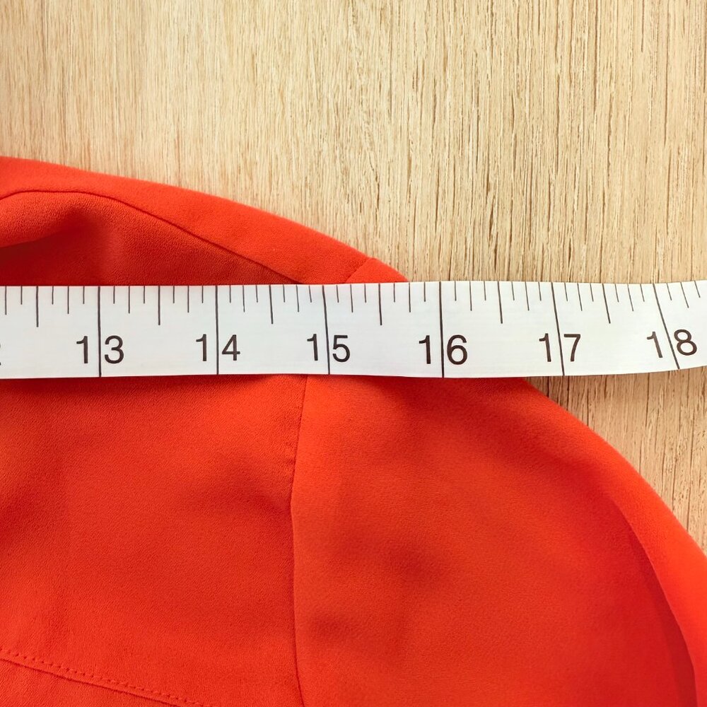 Express Portofino Button-Down Blouse – Bright Orange, Size Medium 🧡✨ - Picture 9 of 13